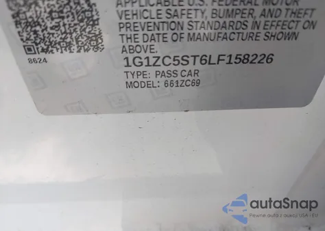 2020 Chevrolet Malibu Fwd 1Fl from USA, damaged, VIN 1G1ZC5ST6LF158226